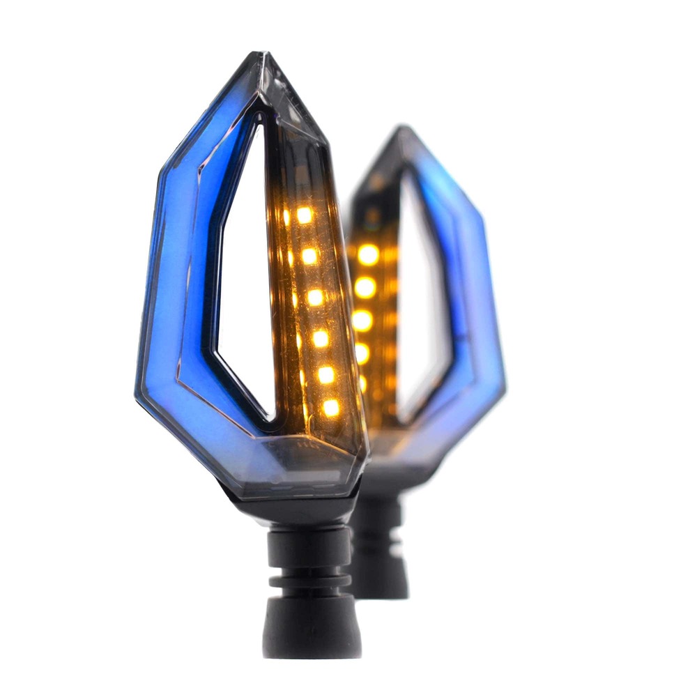 Foto 4 pulgar | Direccionales para Moto Rasen RS-DIR-0033Y-BU Luz color Azul y Amarillo Universal