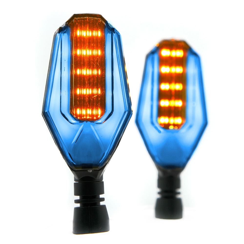 Direccionales para Moto Rasen Universal Luz color Azul y Amarillo