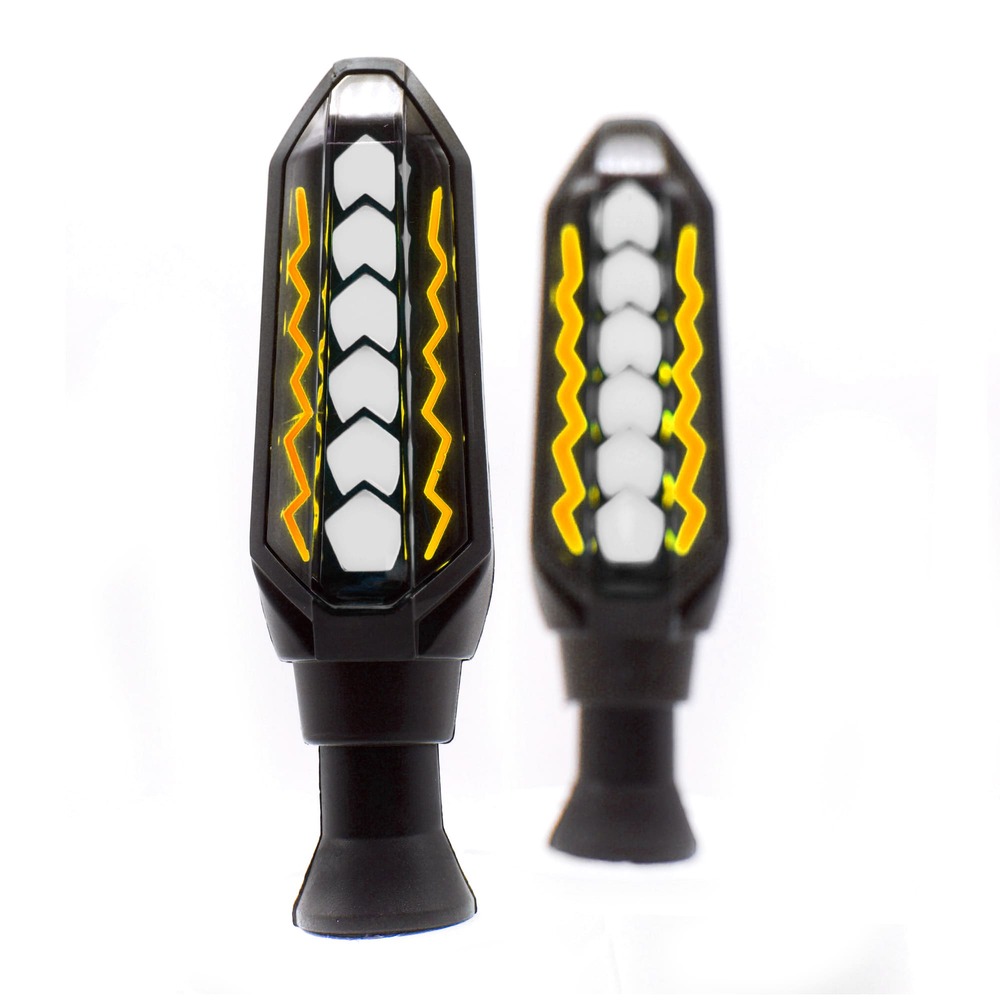 Direccionales para Moto Rasen Universal Luz color Amarillo y Blanco