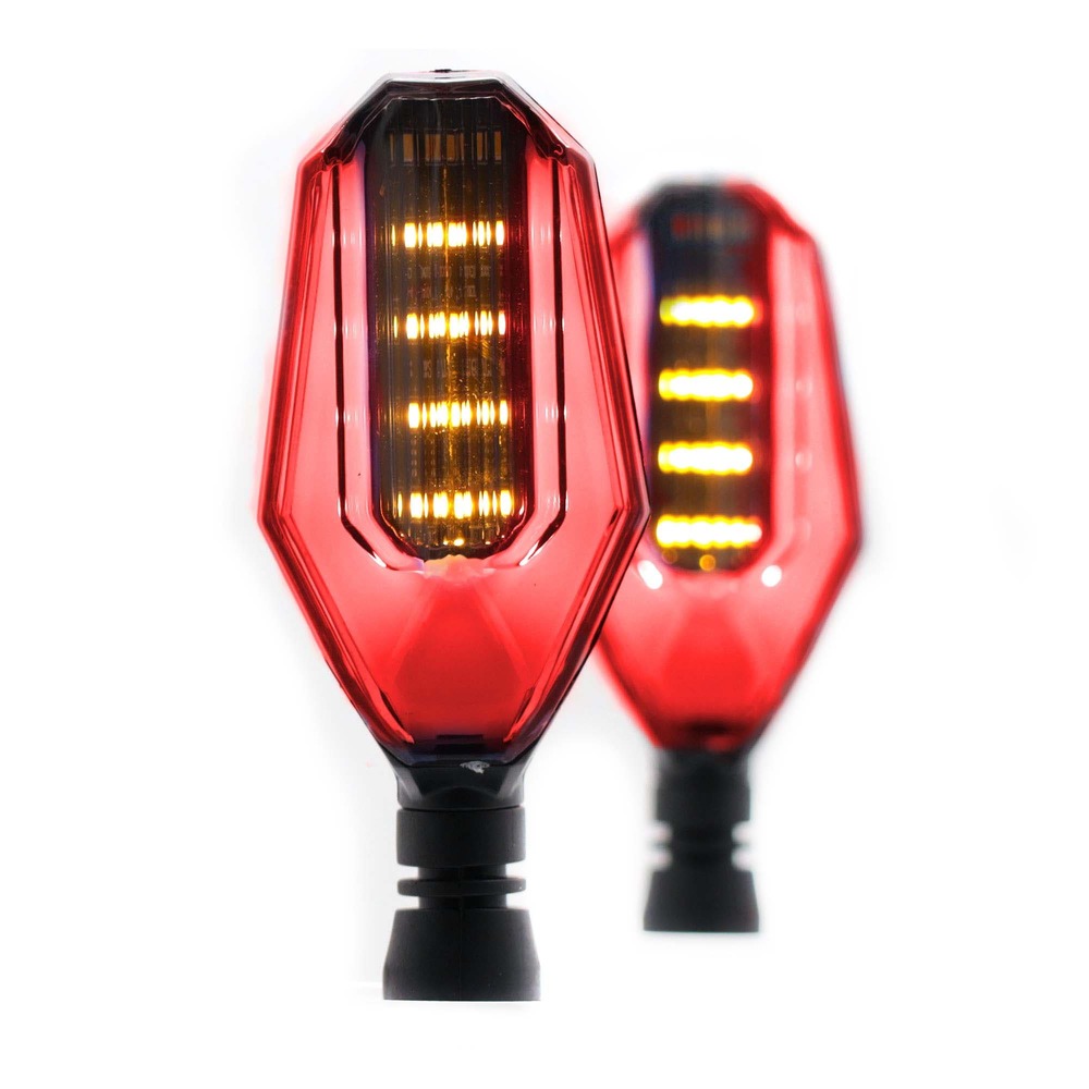 Direccionales para Moto Rasen Universal Luz color Rojo y Amarillo
