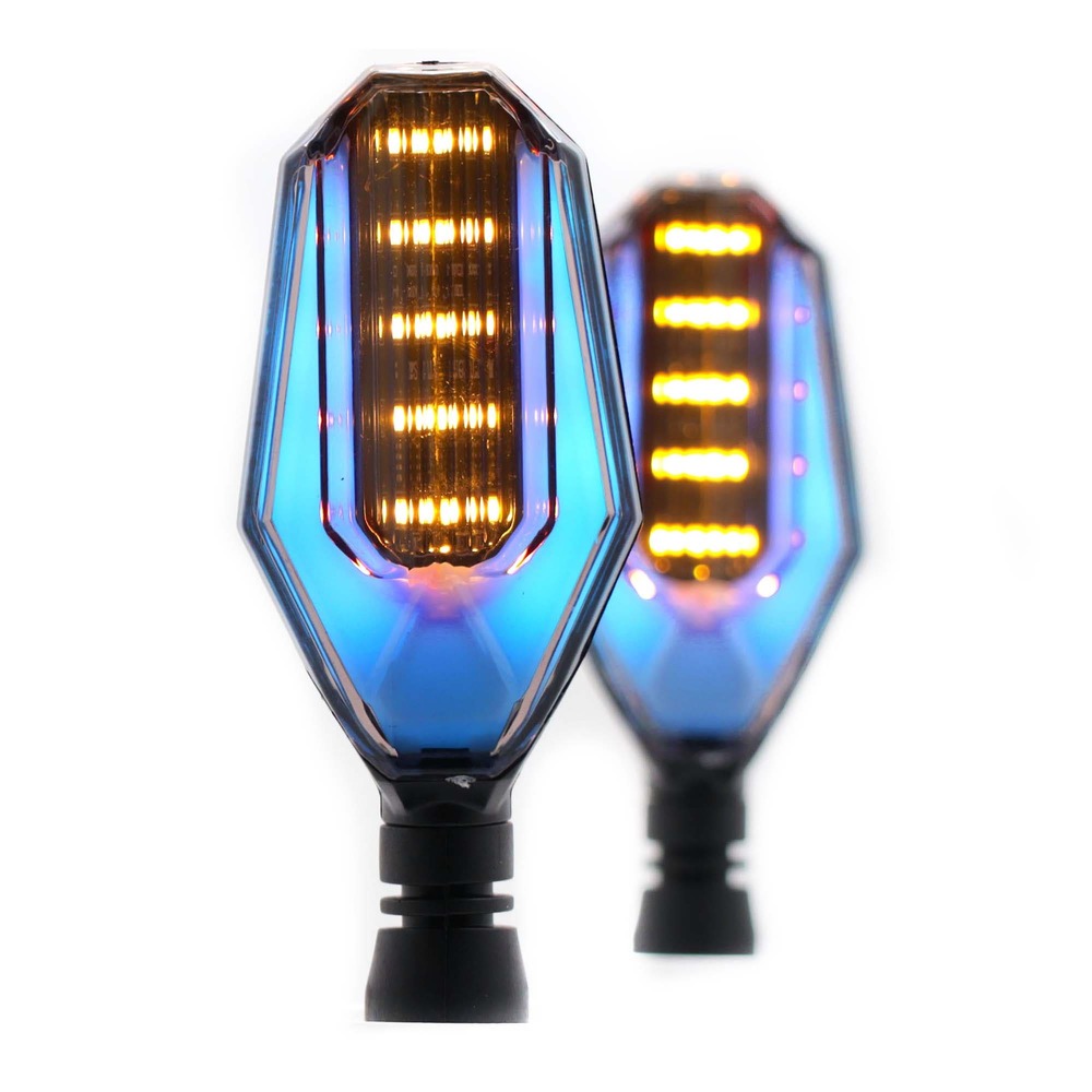 Foto 2 pulgar | Direccionales para Moto Rasen RS-DIR-0032Y-BU Luz color Azul y Amarillo Universal