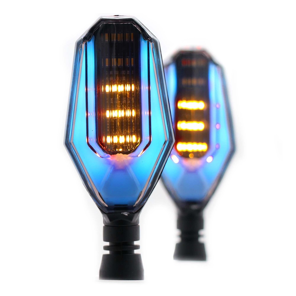 Foto 4 pulgar | Direccionales para Moto Rasen RS-DIR-0032Y-BU Luz color Azul y Amarillo Universal
