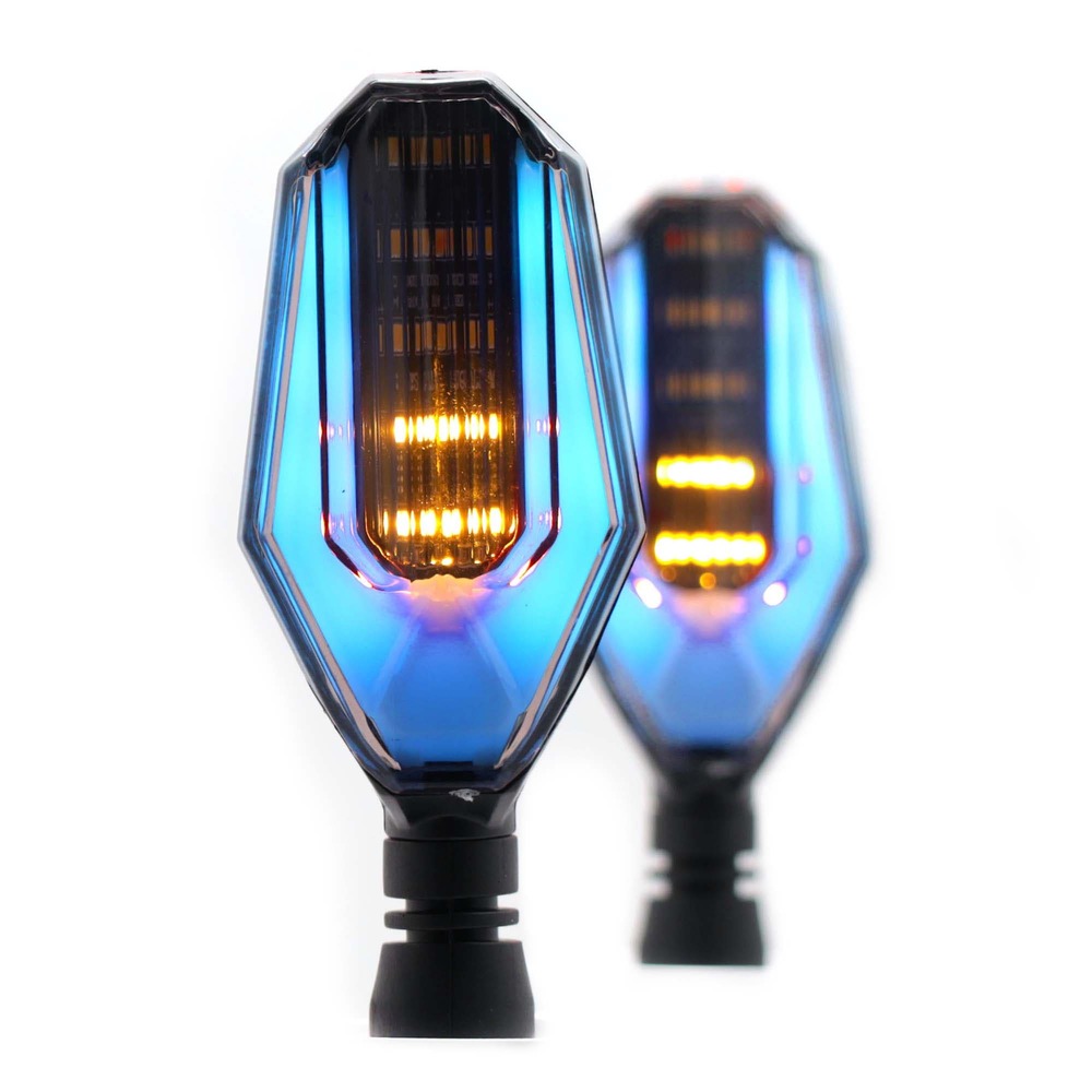 Foto 6 pulgar | Direccionales para Moto Rasen RS-DIR-0032Y-BU Luz color Azul y Amarillo Universal