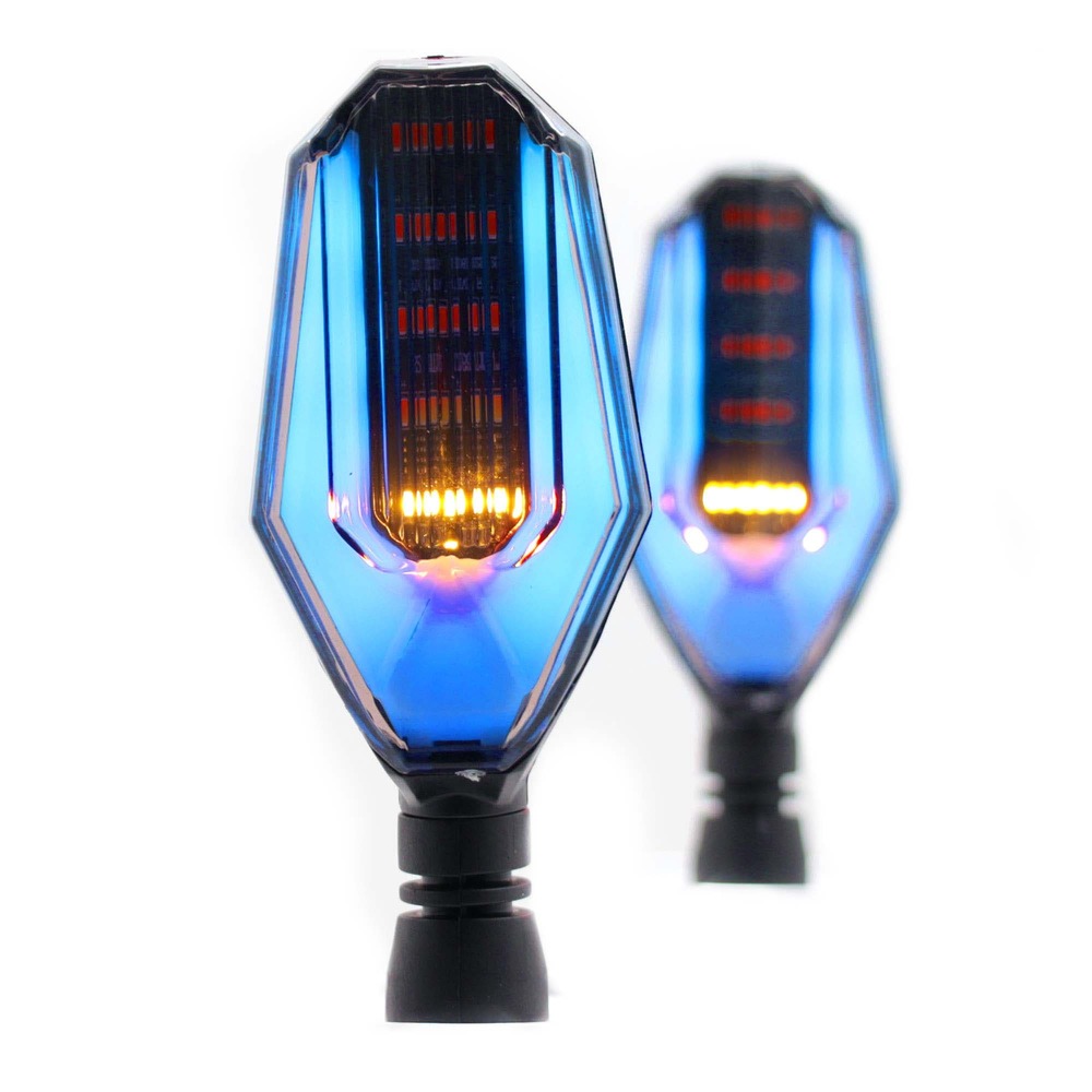 Foto 8 pulgar | Direccionales para Moto Rasen RS-DIR-0032Y-BU Luz color Azul y Amarillo Universal