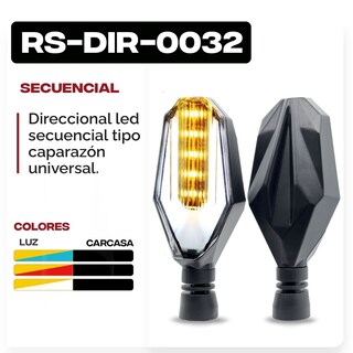 Foto 8 | Direccionales para Moto Rasen RS-DIR-0032Y-BU Luz color Azul y Amarillo Universal