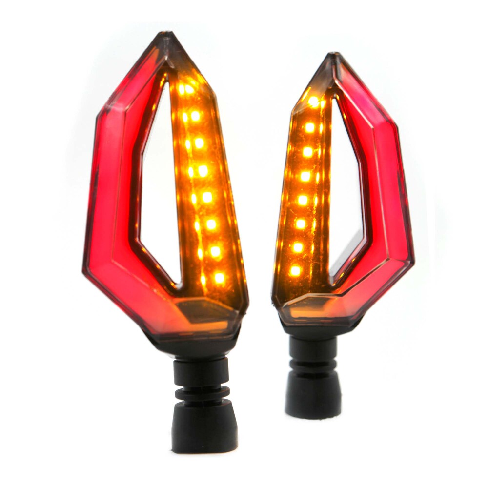 Direccionales para Moto Rasen Universal Luz color Rojo y Amarillo