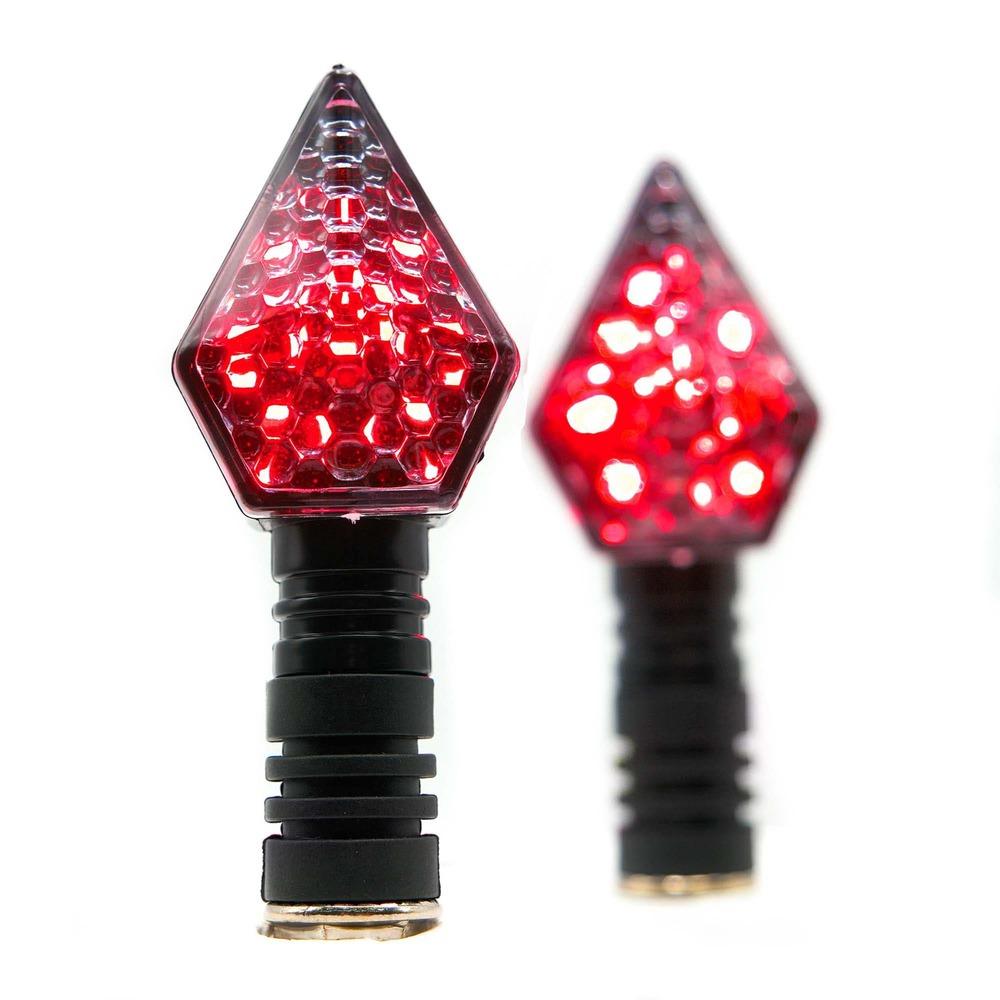 Foto 2 pulgar | Direccional Led Tipo Rombo Universal Para Motocicleta