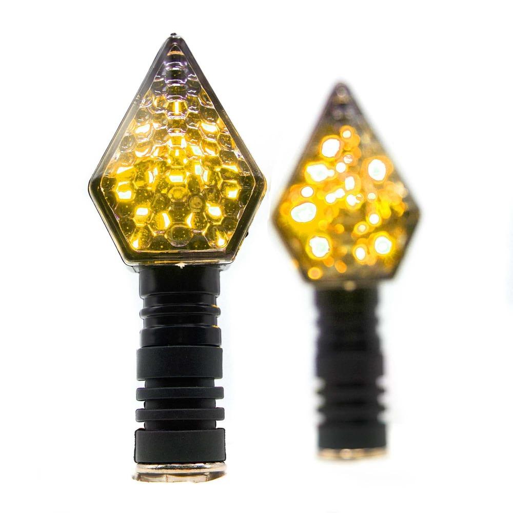 Foto 2 pulgar | Direccional Led Tipo Rombo Universal Para Motocicleta