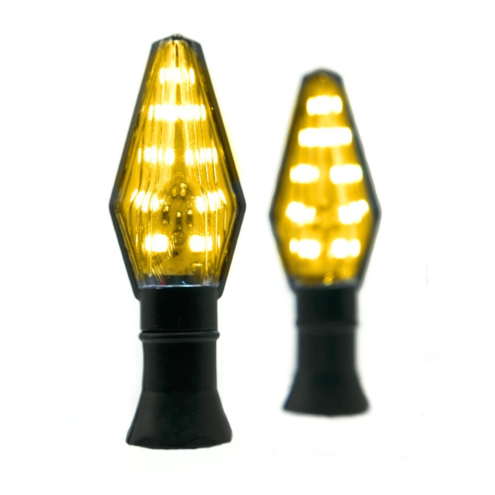 Foto 2 pulgar | Direccionales Para Moto Rasen Led Duo Tipo Rombo Universal