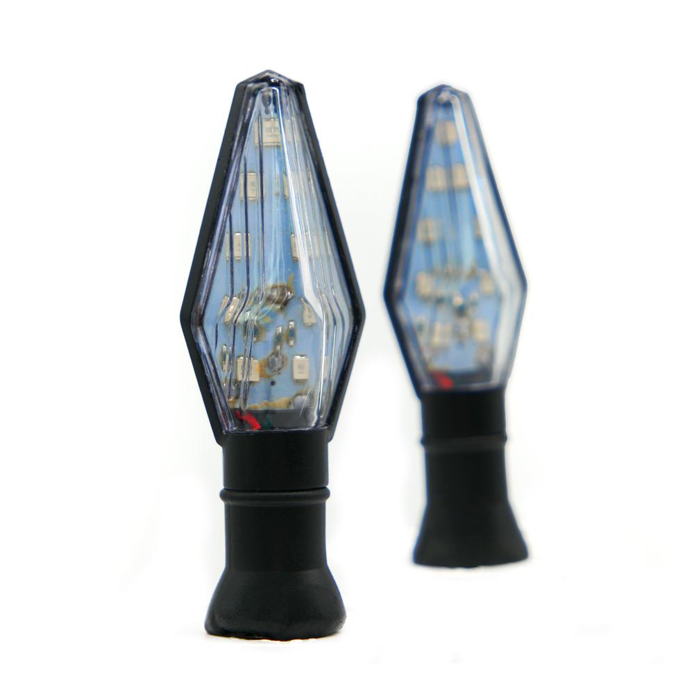 Foto 4 pulgar | Direccionales Para Moto Rasen Led Duo Tipo Rombo Universal