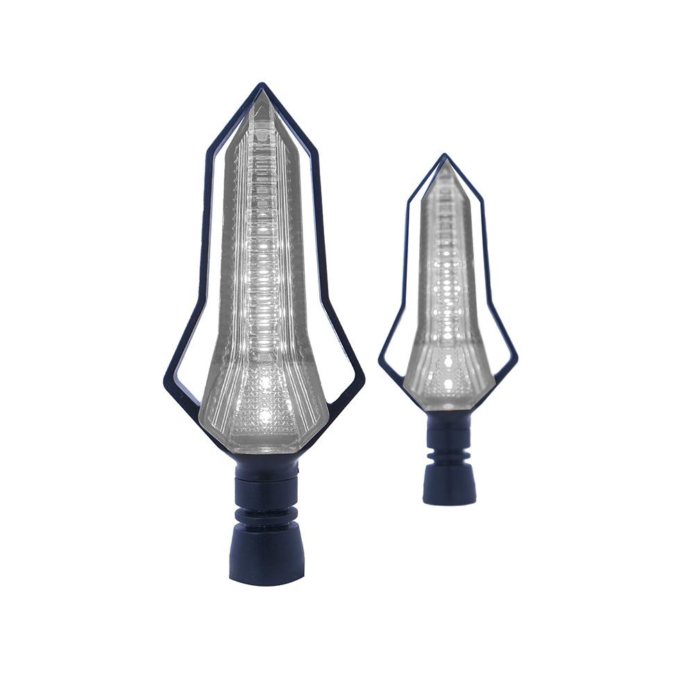 Direccional LED Secuencial Rasen RS-DIR-0053 Amarillo Tipo Silueta para Motocicleta Universal
