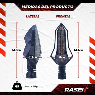 Foto 3 | Direccional LED Secuencial Rasen RS-DIR-0053 Amarillo Tipo Silueta para Motocicleta Universal