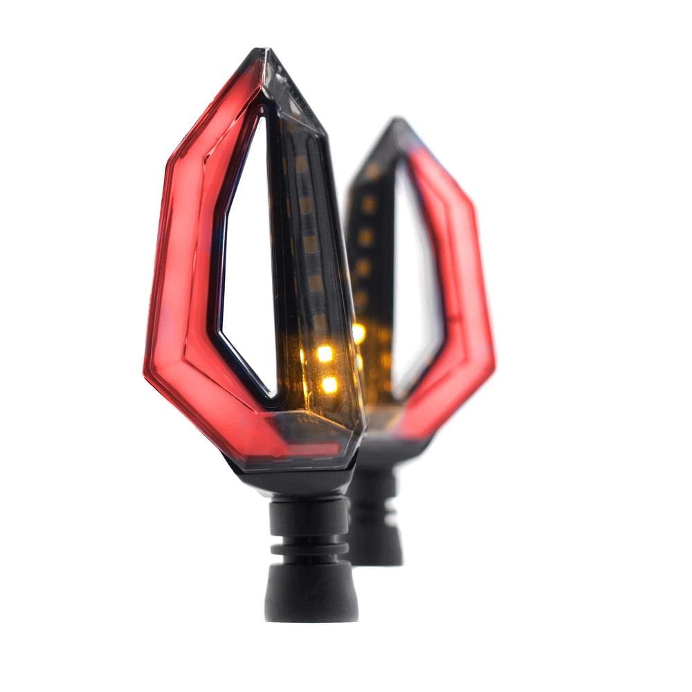 Foto 8 pulgar | Direccional Led Secuencial Rasen RS-DIR-0033 Rojo Tipo Aleta Universal para Motocicleta