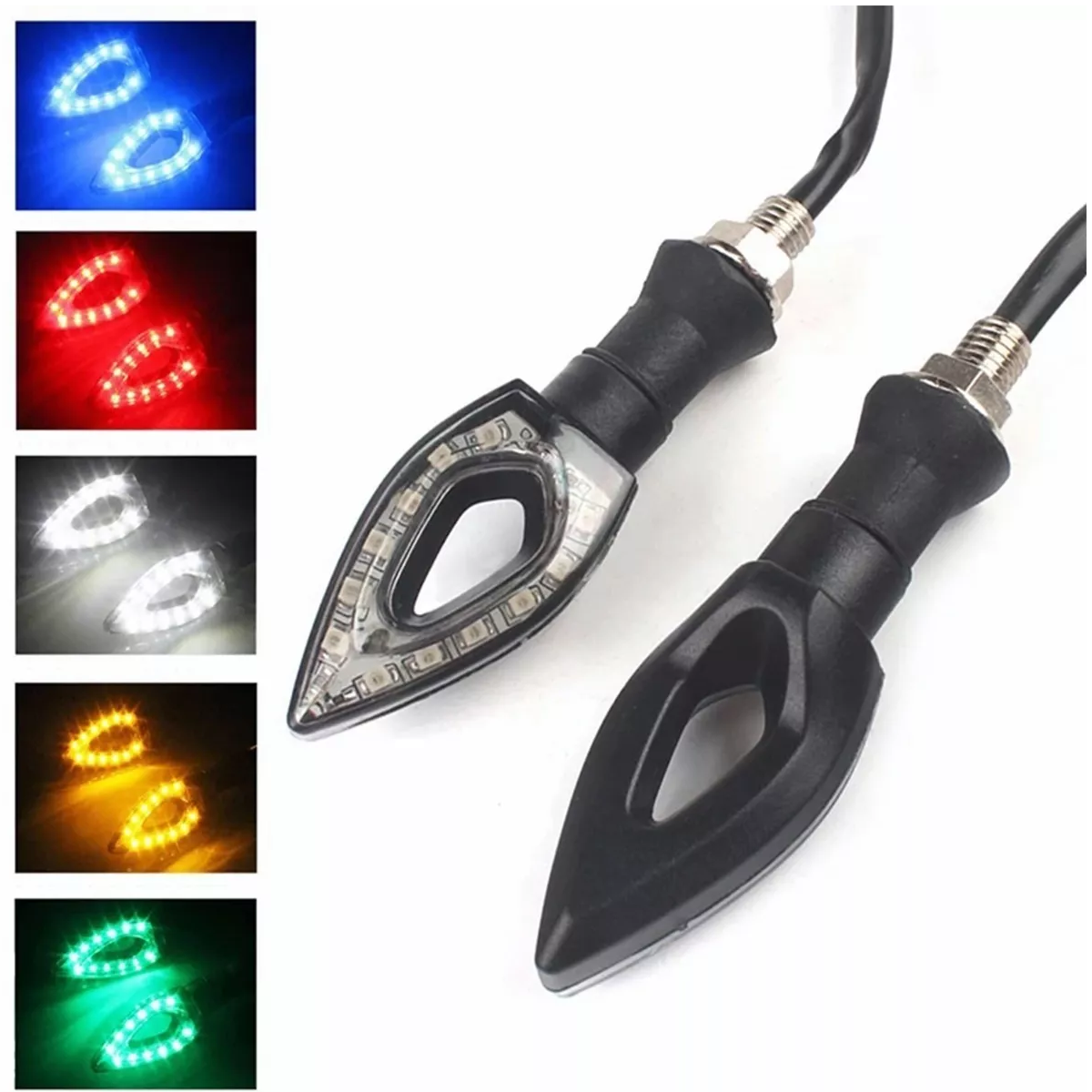 Foto 3 pulgar | Par Luces Led Direccionales Moto Ahuecar Laterales 2pz  Eo Safe Imports Esi-10220 Azul