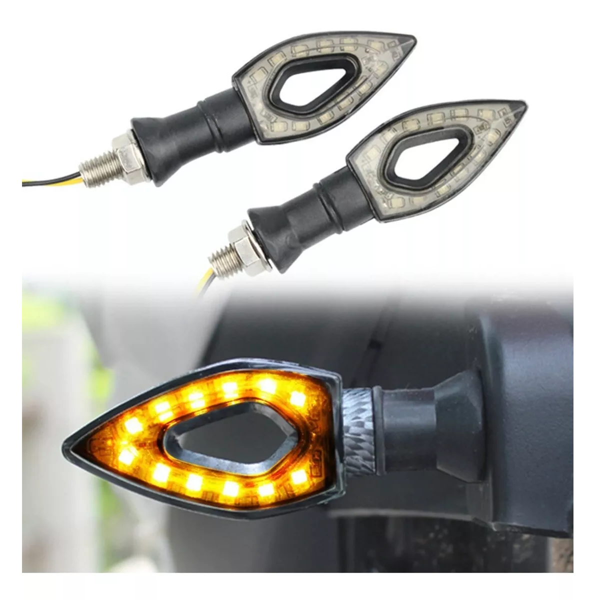 Foto 4 pulgar | Par Luces Led Direccionales Moto Ahuecar Laterales 2pz  Eo Safe Imports Esi-10220 Azul