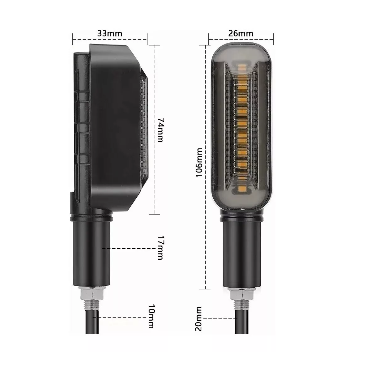 Foto 4 pulgar | Luz de Freno de Señal de Giro de Motocicleta Led Eo Safe Imports Esi-10223 Multicolor 2 Piezas