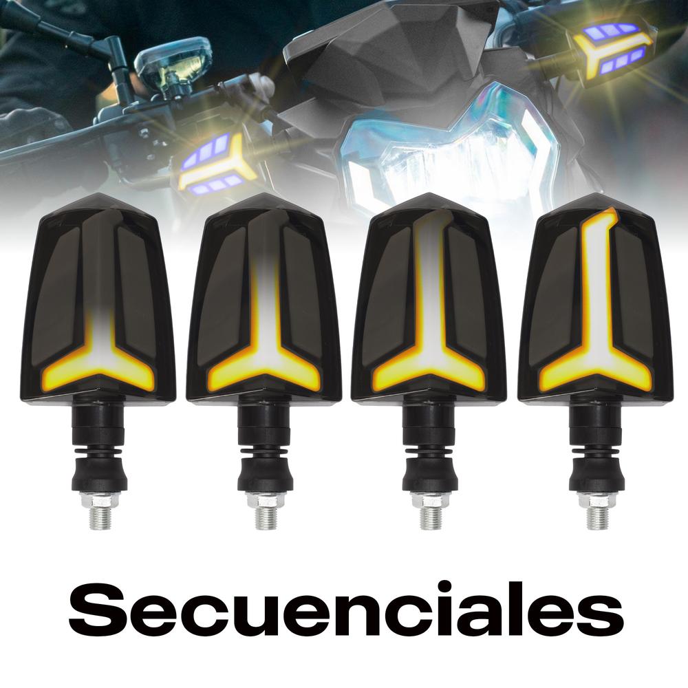 Foto 4 pulgar | Direccionales Led Para Motocicleta Kinlley Universal Negro