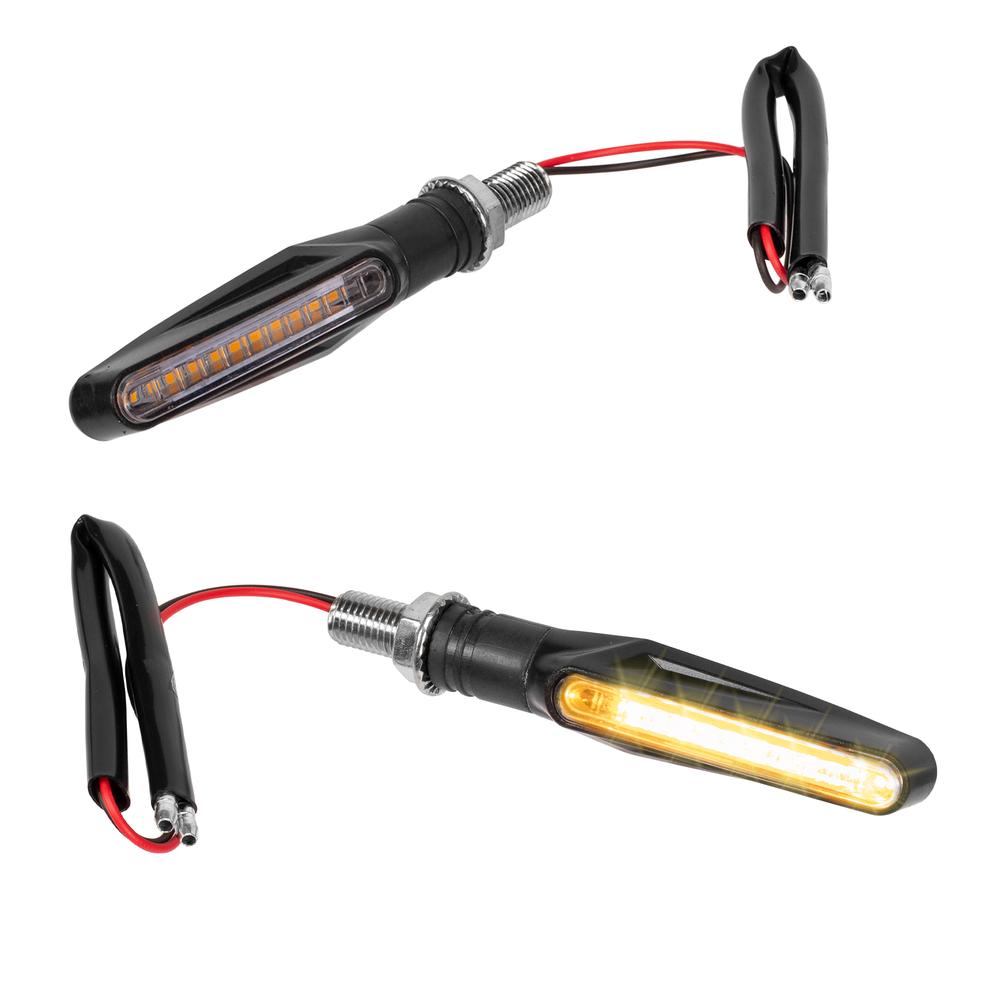 Direccionales Secuenciales Led Para Motocicleta Kinlley Universal Negro