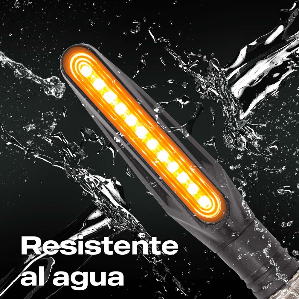 Foto 4 pulgar | Direccionales Secuenciales Led Para Motocicleta Kinlley Universal Negro