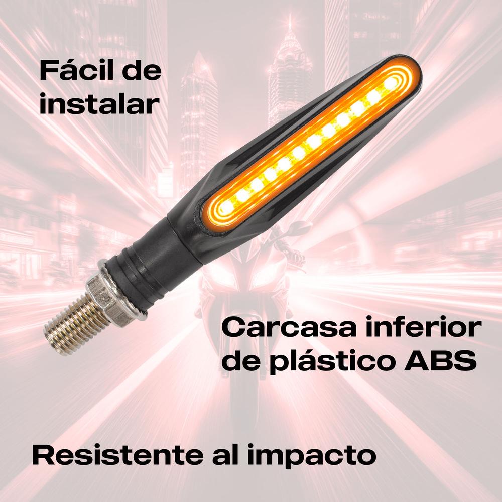 Foto 5 pulgar | Direccionales Secuenciales Led Para Motocicleta Kinlley Universal Negro