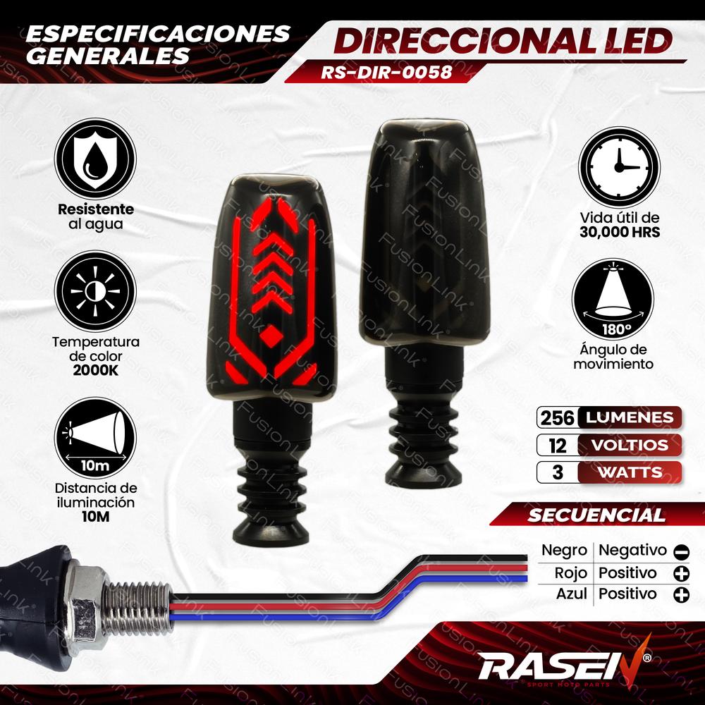 Foto 3 pulgar | Direccional Led Universal Para Moto Rasen