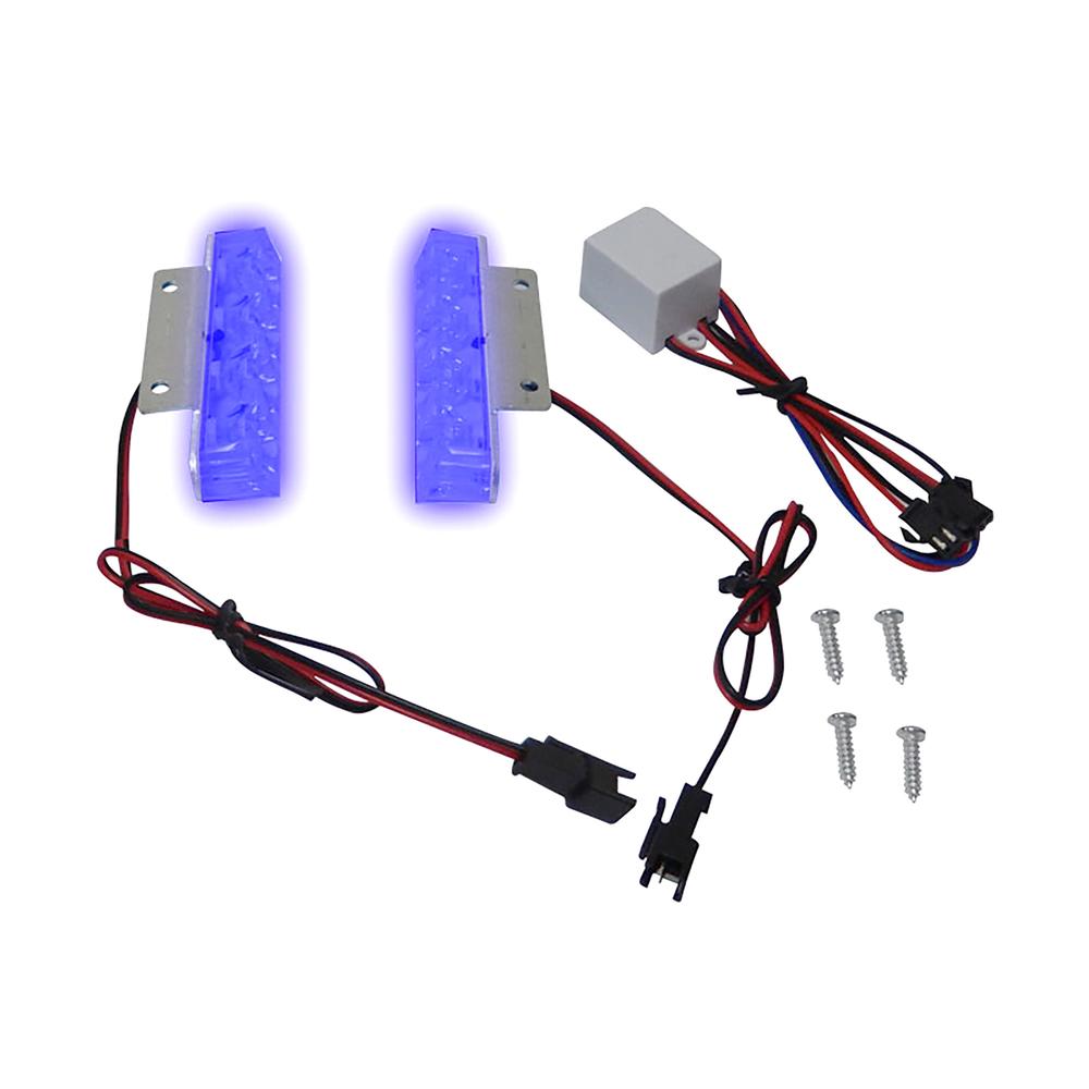 Luz Estrobo Azul/azul Set 12v