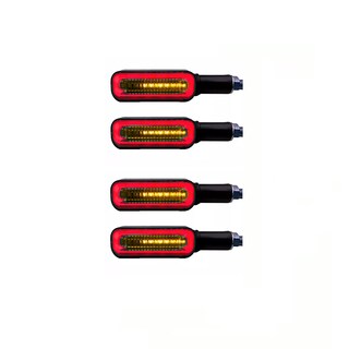 Foto 1 | Luz De Freno De Señal De Motocicleta Led 4 Piezas Eo Safe Imports Esi-17815 Rojo
