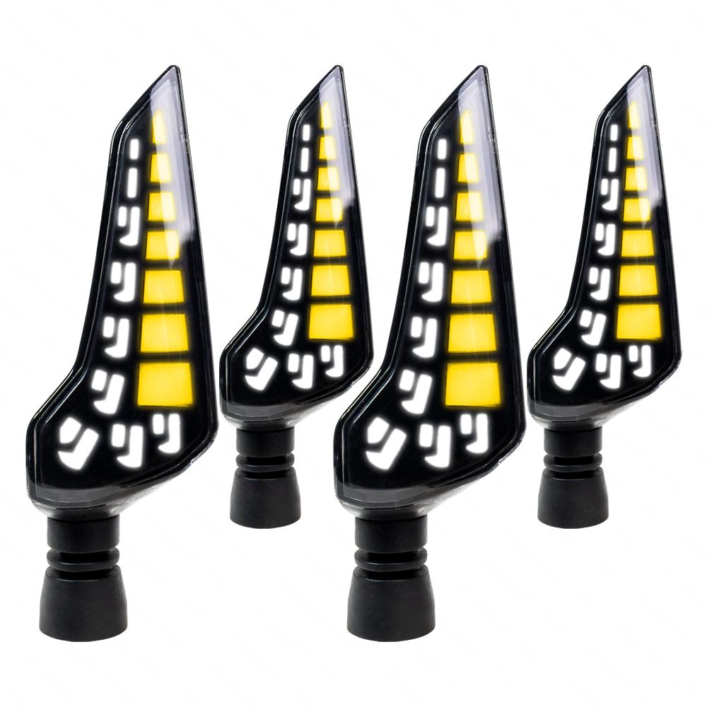 Foto 3 pulgar | Par De Direccionales Led Secuencial Tipo Boomerang Para Moto Rasen