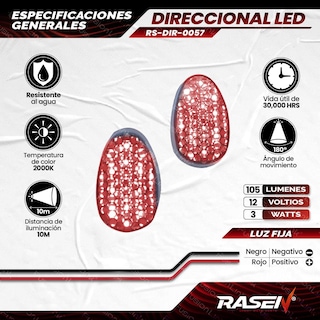 Foto 4 | Par De Direccionales Led Tipo Tortuga Universal Para Motocicleta