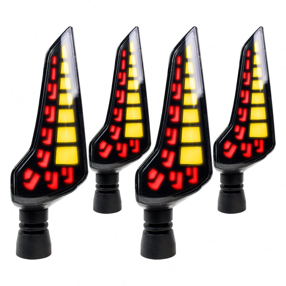 Foto 2 | Par De Direccionales Led Secuencial Tipo Boomerang Para Moto Rasen