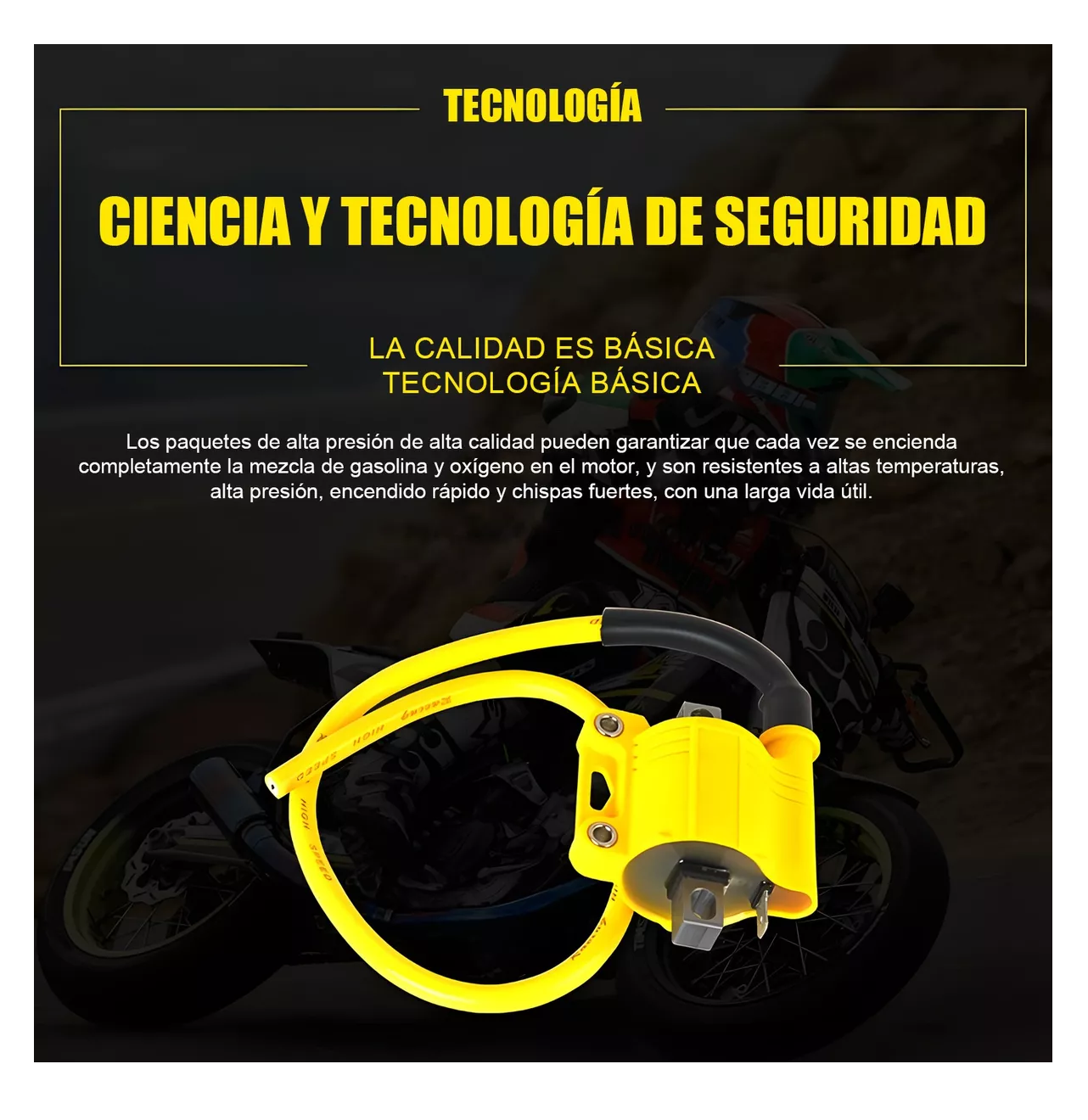 Foto 6 pulgar | Bobina de Encendido Racing para Motocicleta Motores 4t/2t Amarillo