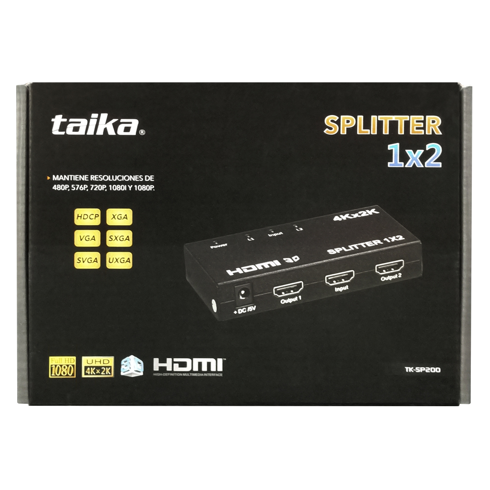 Foto 3 pulgar | Splitter HDMI 1 X 2 Taika TK-SO200 4K 2K Full HD 3D Divisor