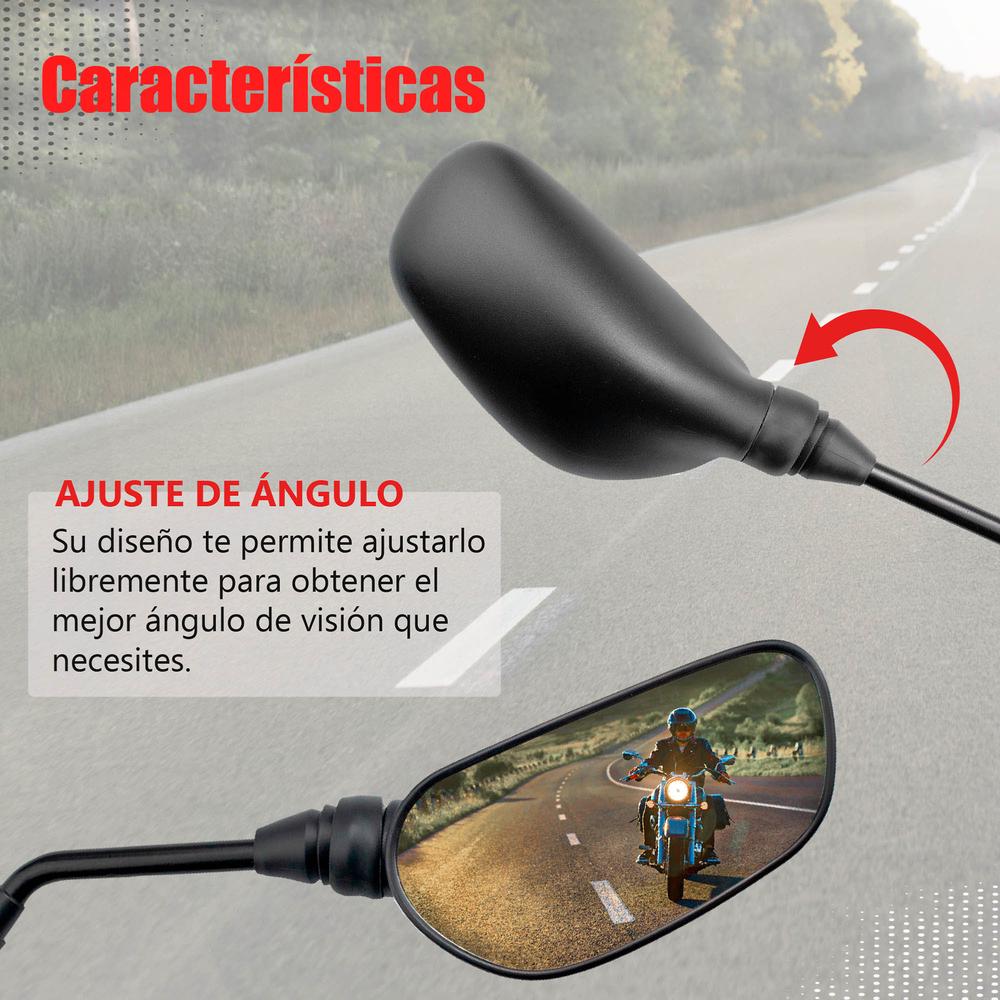 Foto 5 pulgar | Juego de Espejos Kinlley para Moto Boxer 150 / Bm 150 color Negro