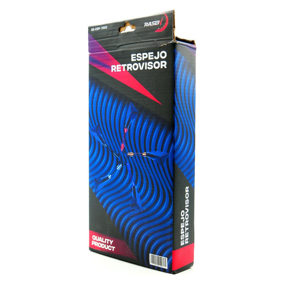 Foto 9 pulgar | Espejo Deportivo Con Vidrio Azul Tipo Rebanada Universal Para Motocicleta