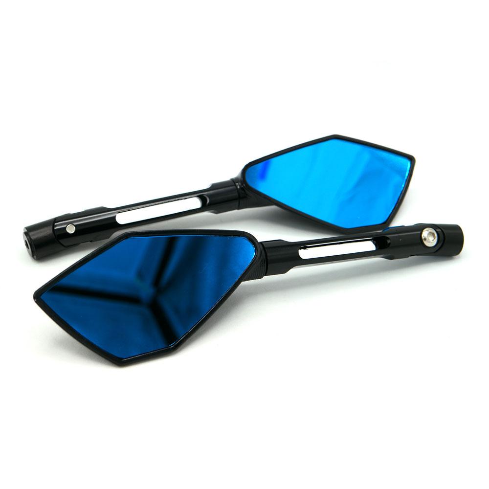 Foto 4 pulgar | Espejo Deportivo Con Vidrio Azul Tipo Pentagonal Universal Para Motocicleta