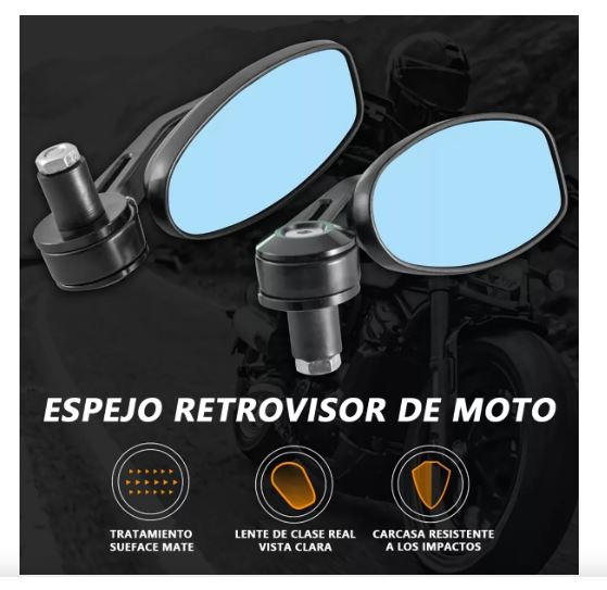 Foto 4 pulgar | Espejos Deportivos Wünd P-1 Negros para Motocicleta 2 Piezas