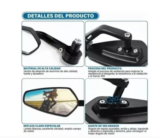 Foto 4 pulgar | Espejos para Moto Deportivos