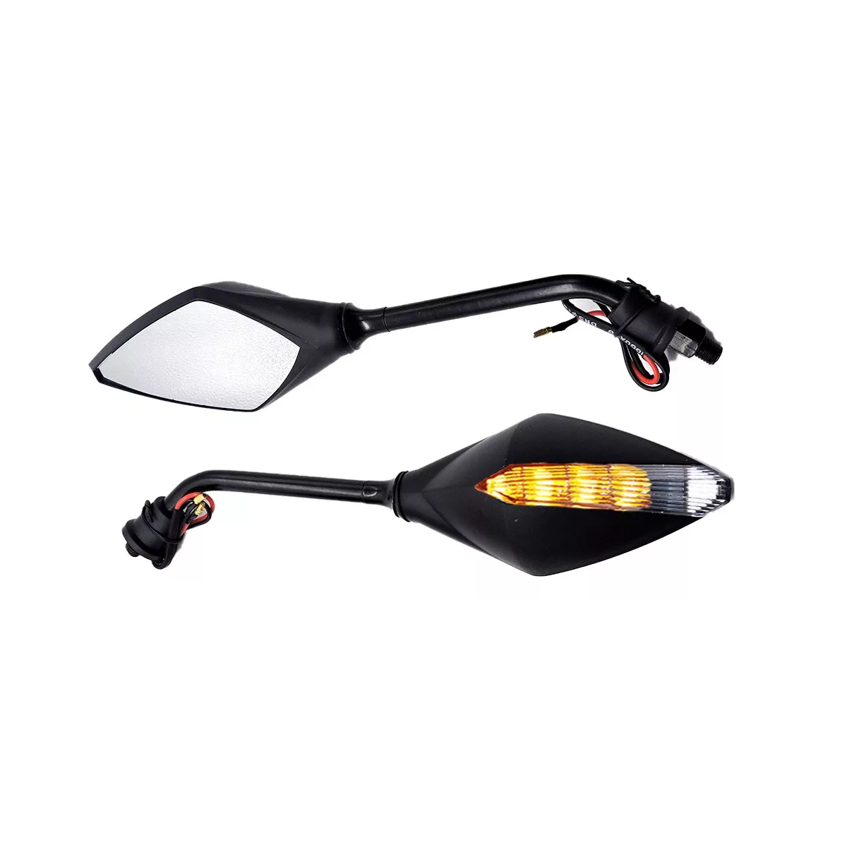 Foto 2 pulgar | Retrovisor Moto Eo Safe Imports Esi-14543 Negro 2 Piezas Con Luz Led