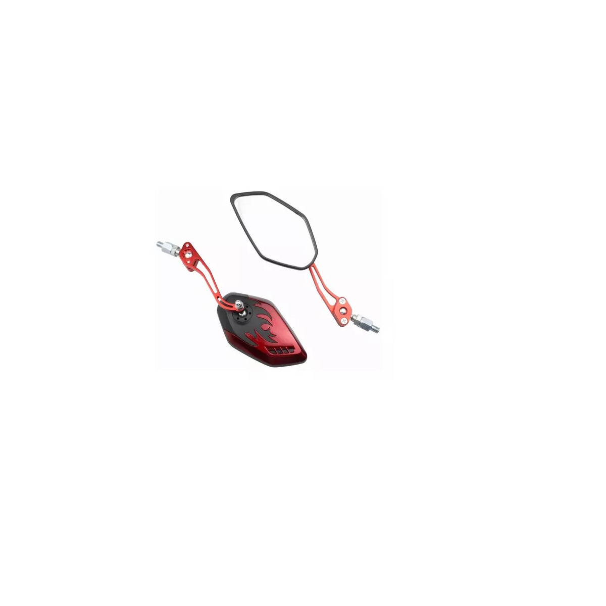 Espejo Retrovisor Universal Harley Modificado Motocicleta Eo Safe Imports  Esi-14550 Rojo