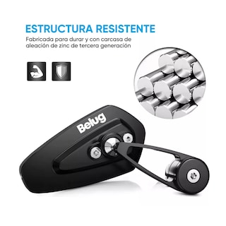 Foto 2 | Espejo Retrovisor Para Motocicleta 22 Mm Aluminio/vidrio Belug