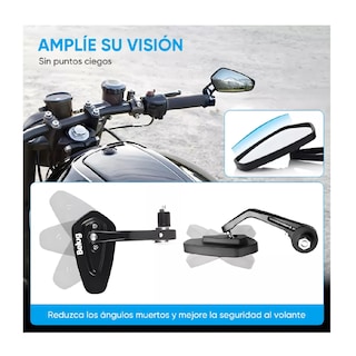 Foto 3 | Espejo Retrovisor Para Motocicleta 22 Mm Aluminio/vidrio Belug