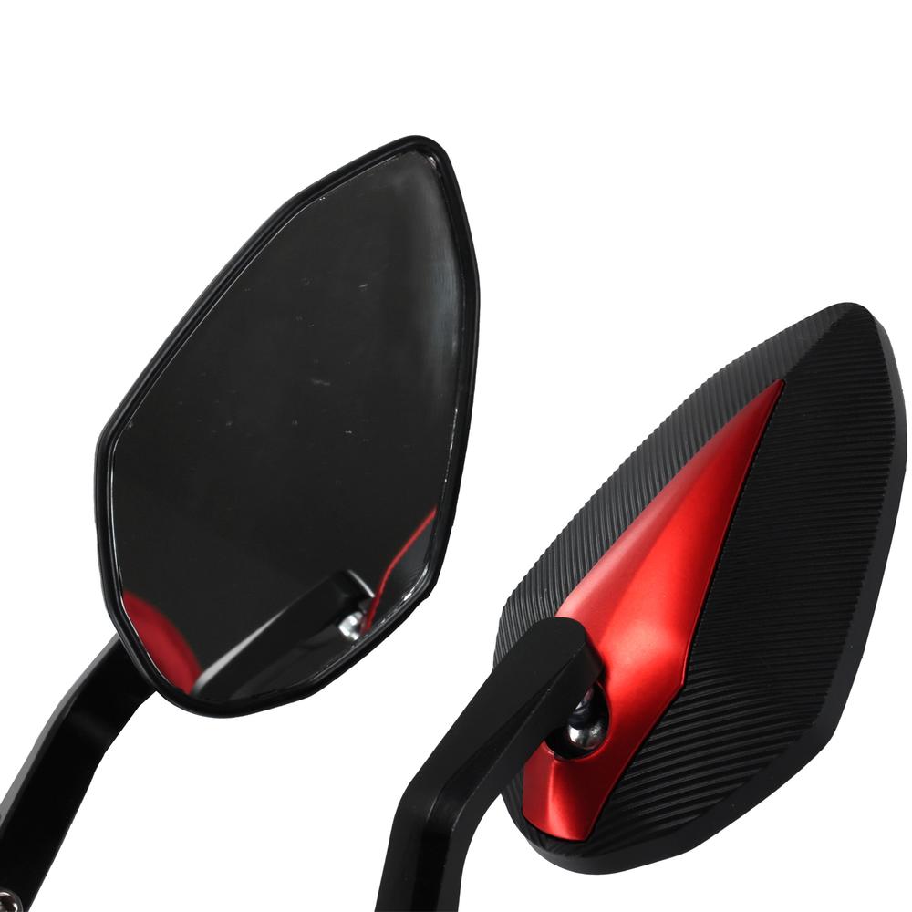 Foto 4 pulgar | Espejo Deportivo Roda Rojo ZX-H2706-19 1 Par para Motocicleta