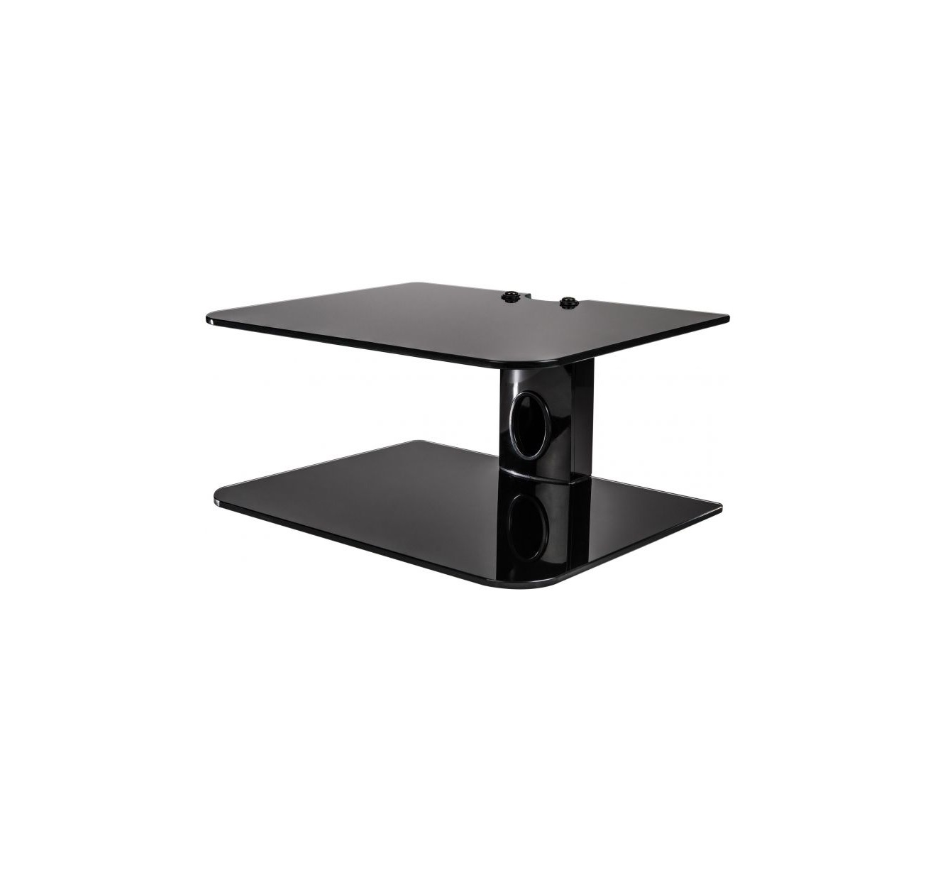 Repisa Doble Steren para Dvd/ Blu Ray/ Sat color Negro