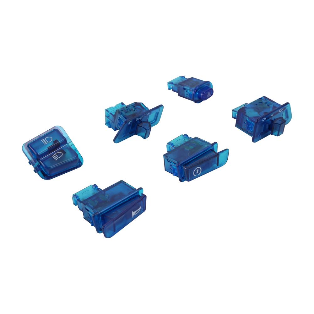 Foto 4 pulgar | Interruptor Roda Enc/Luces/Dir/Clax/Int Set Motoneta Azul 12V