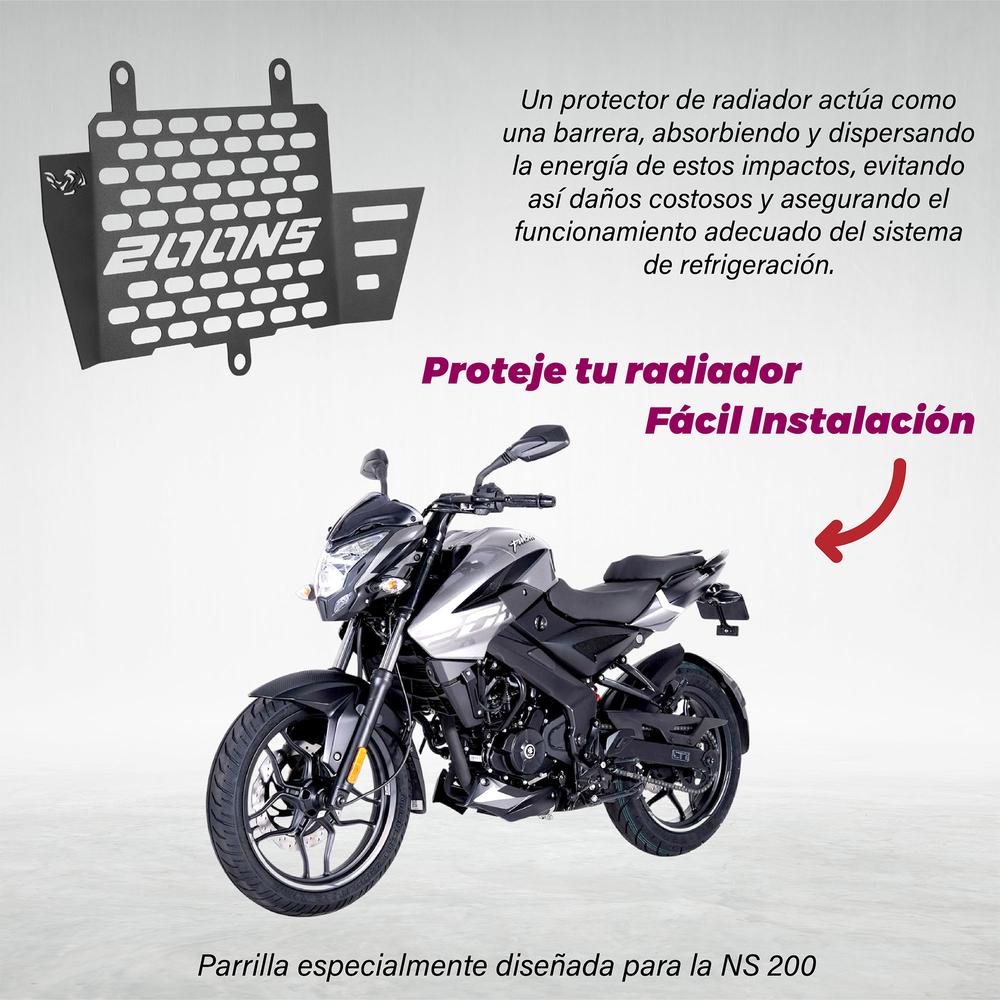 Foto 4 pulgar | Protector de Radiador para Motocicleta Match Ns200 Bajaj color Negro