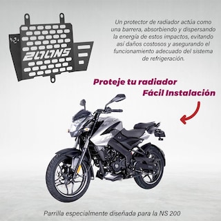 Foto 3 | Protector de Radiador para Motocicleta Match Ns200 Bajaj color Negro