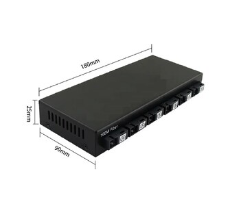 Foto 2 | Convertidor Conmutador Fibra Óptica 6 Puertos 100mb Eo Safe Imports Esi-322 Color Negro