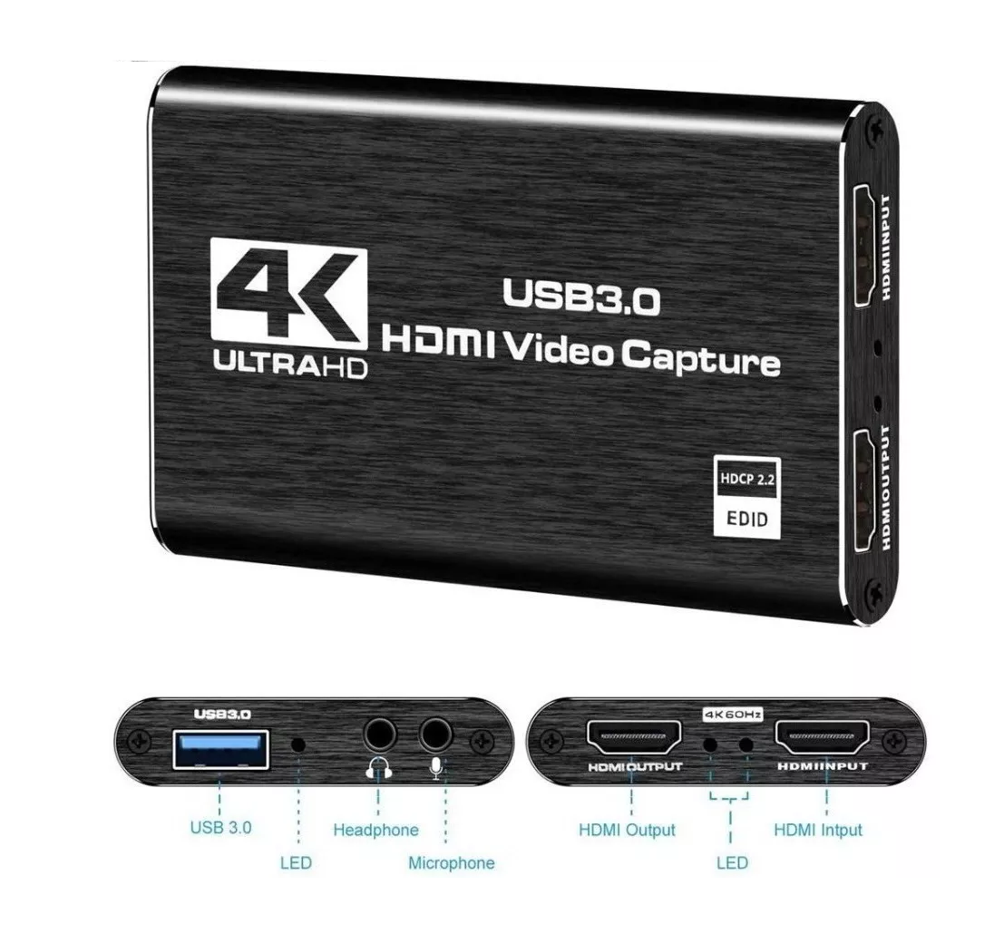 Foto 3 pulgar | Tarjeta De Captura De Vídeo Hdmi Usb 3.0 4k Hd