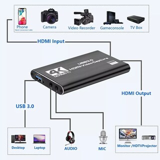 Foto 4 | Tarjeta De Captura De Vídeo Hdmi Usb 3.0 4k Hd