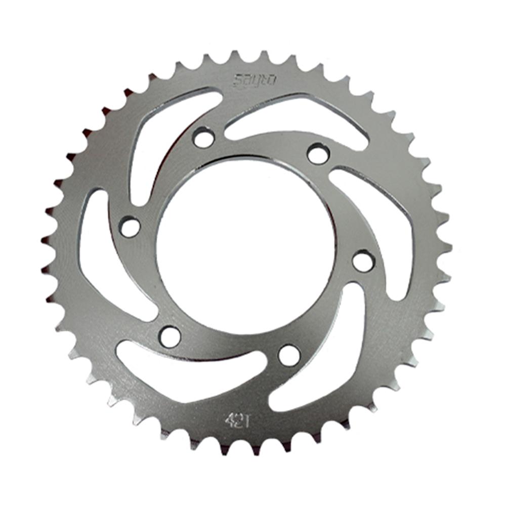 Sprocket para Motocicleta Sayto 42d Szrr150 color Plata